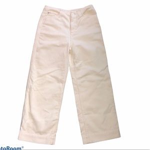 AG Adriano Goldschmied The Etta Wide Cropped Corduroy White Pants